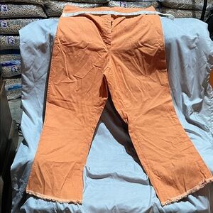 Vibrant Orange Flare Women's Pants